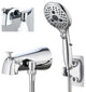 Diveter Tub Spout with 6 Spray Handheld Shower in Polished Chrome