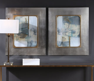 Uttermost 41613 Gilded Whimsy 37" x 31" Framed Abstract Graphic - Multicolored