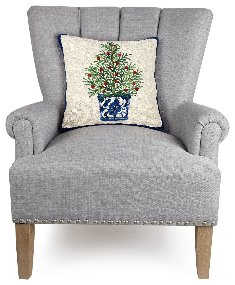 Holiday Chinoiserie Tree Hook Pillow