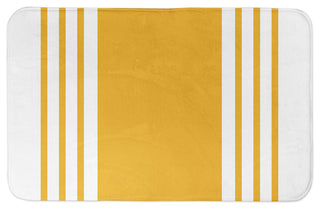 Yellow Farmhouse Stripe 34x21 Bath Mat