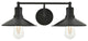 Black Finish 2-Light Wall Sconce