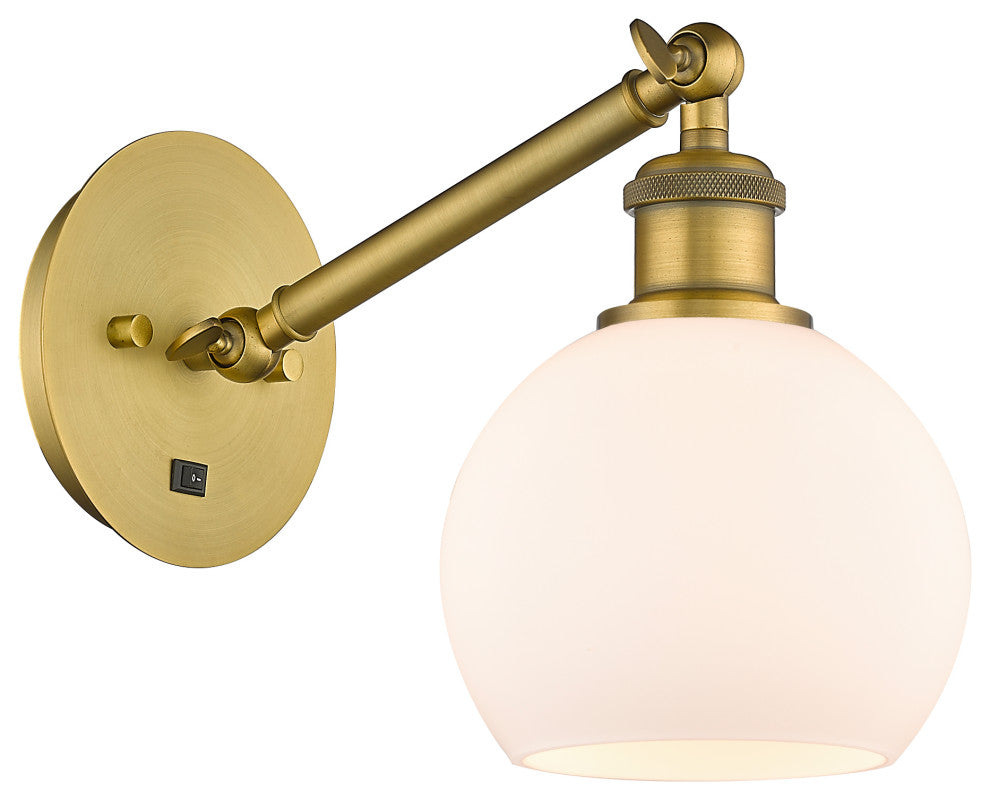 Innovations 317-1W-BB-G121-6-LED 1-Light Sconce, Brushed Brass