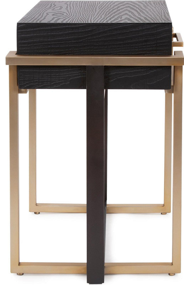 Sleek Evora Side Table with Double Base