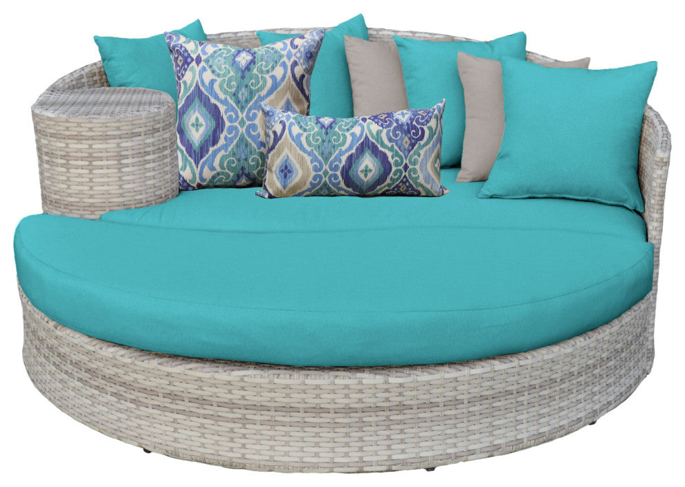 Fairmont Circular Sun Bed, Outdoor Wicker Patio Furniture