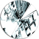 Fractal 3D Cubes Everywhere, Abstract Art Round Wall Art, 23"