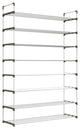 Shoe Rack 8-Tier Shoe Organizer for Closet, Bathroom, Entryway Holds 40 Pairs, White