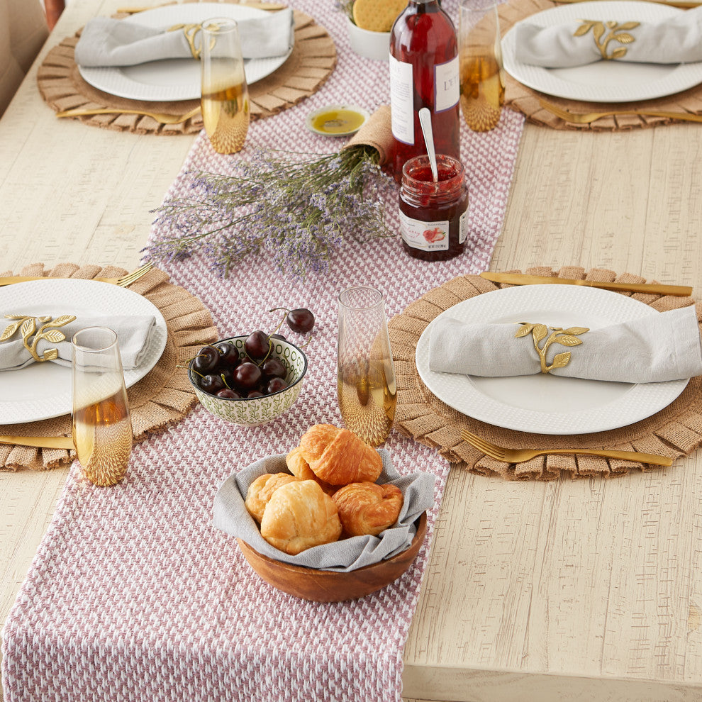 Pale Mauve Woven Table Runner 15x108