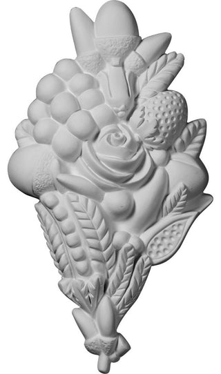 5 3/8"W x 9 3/4"H x 1 3/8"P Fruit Basket Drop Onlay