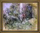 Berthe Morisot the Garden at Bougival Framed Premium Canvas Print, 20"x25"