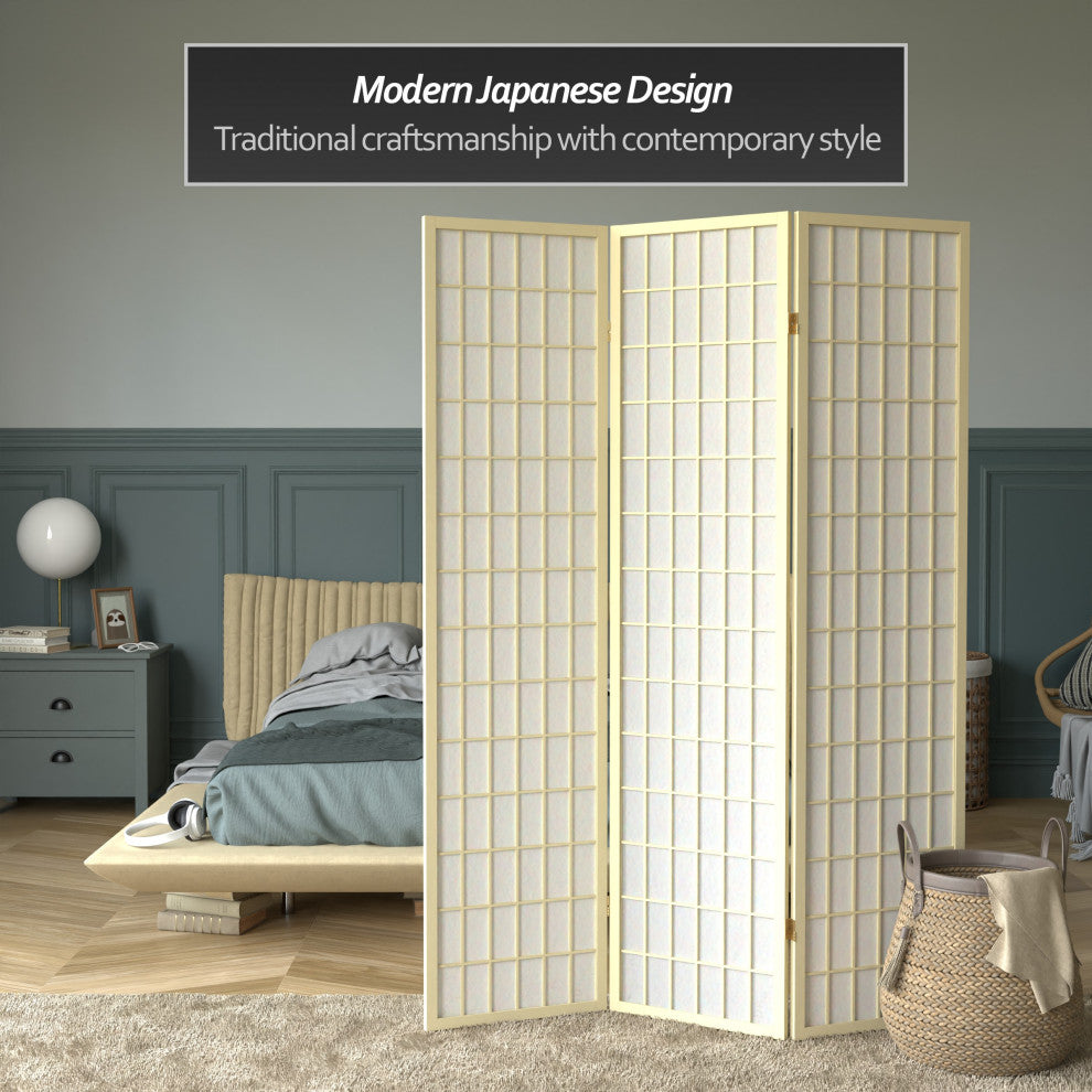 6' Tall Window Pane, Special Edition, Ivory, 3 Panels