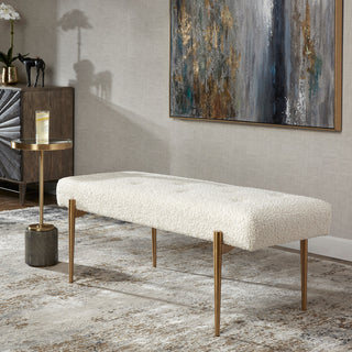 Uttermost Olivier White bench