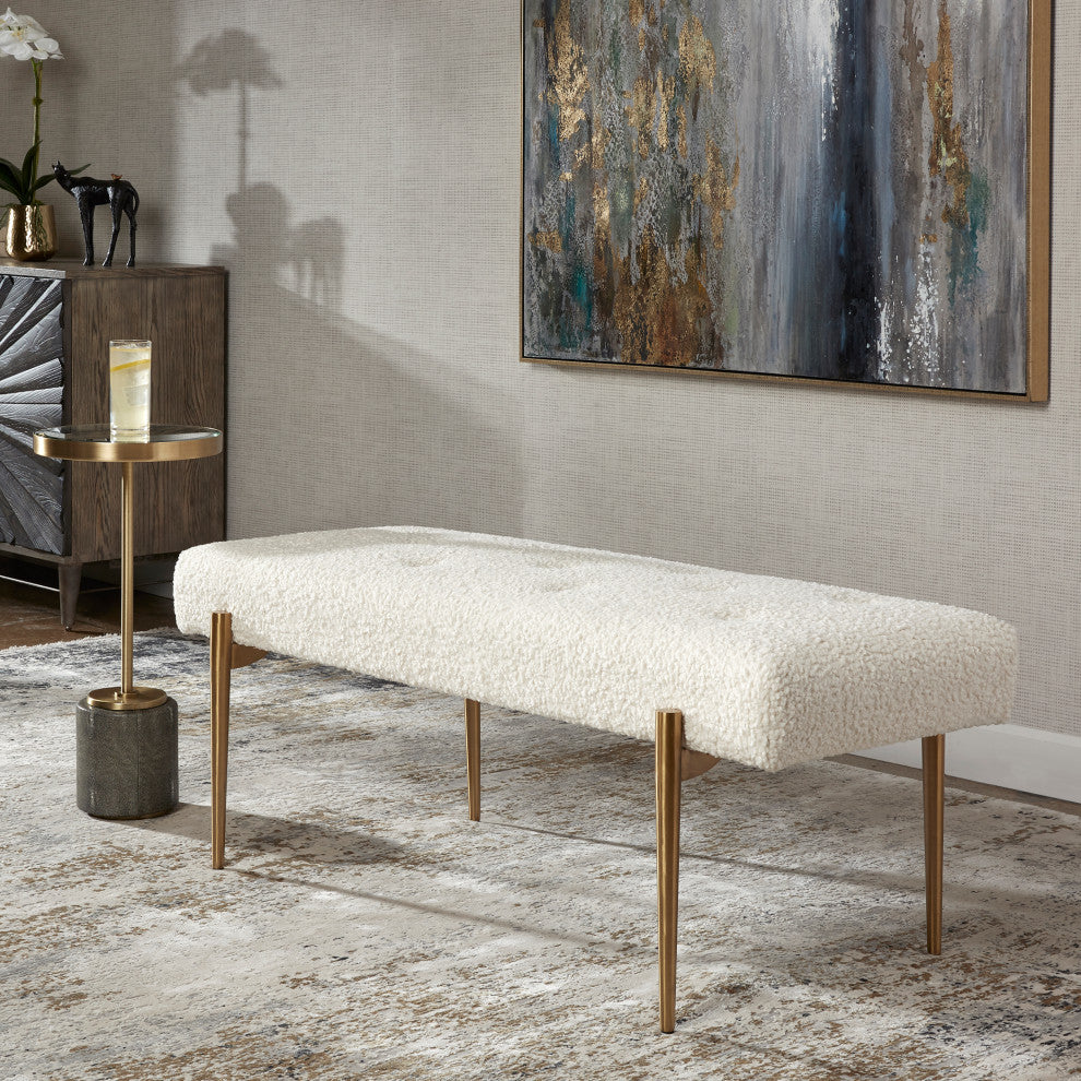 Uttermost Olivier White bench
