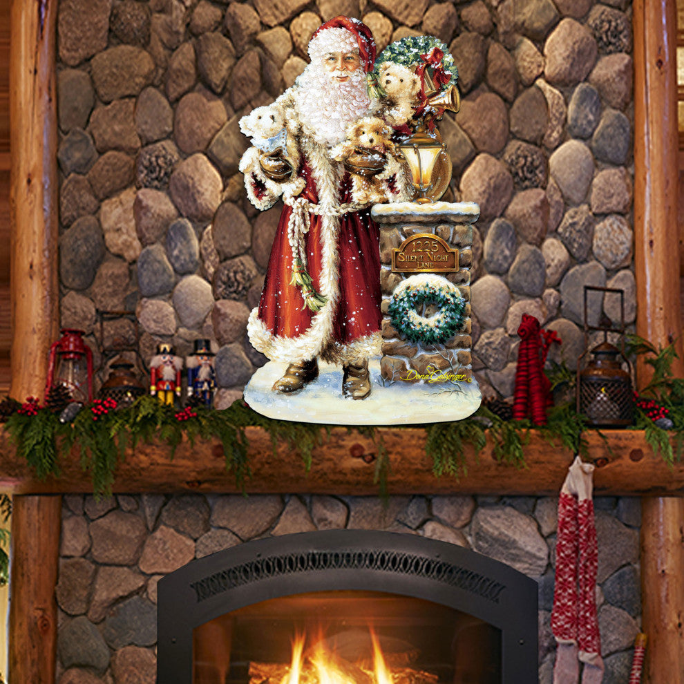 Silent Night Santa Outdoor Decor by Dona Gelsinger