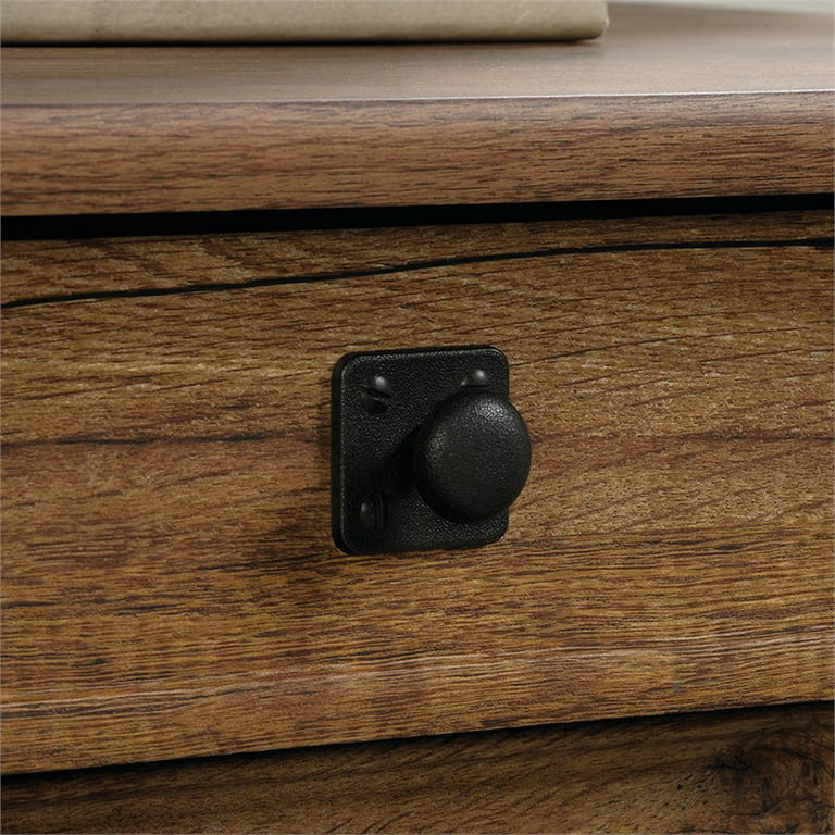 Large Desk, Flip Down Keyboard Tray & Full Extension File Drawer, Vintage Oak