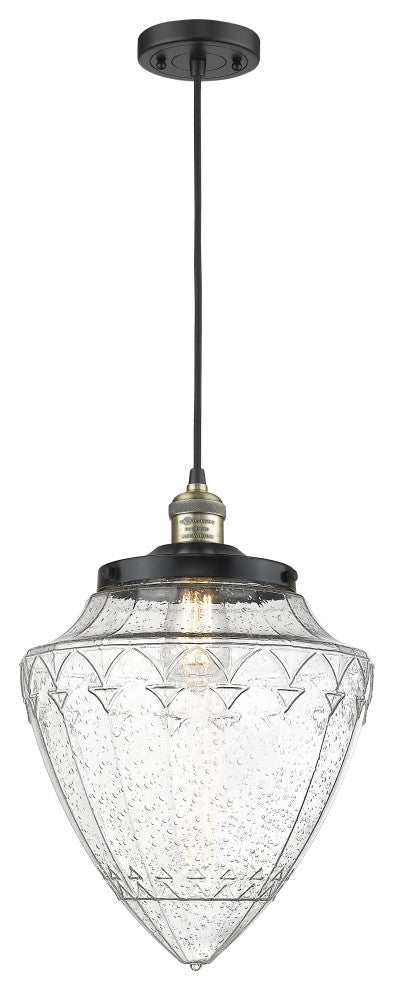 Innovations 201C-BAB-G664-12 Large 1 Light Mini Pendant, Black Antique Brass