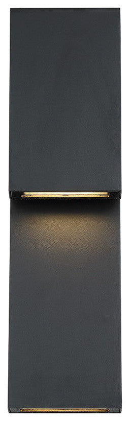 Modern Forms Double Down LED Outdoor Wall Sconce in Black