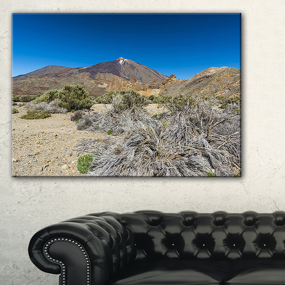"Caldera of The Volcano Teide" Contemporary Landscape Wall Art, 40"x30"