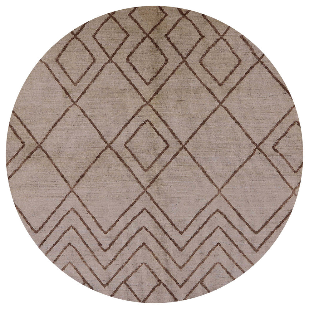Ahgly Company Indoor Round Mid-Century Modern Area Rugs, 8' Round