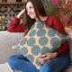 Plutus Blue Dots Luxury Throw Pillow, 18"x18"