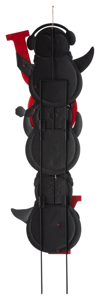 42"H Metal JOY Penguin Yard Stake or Wall Decor