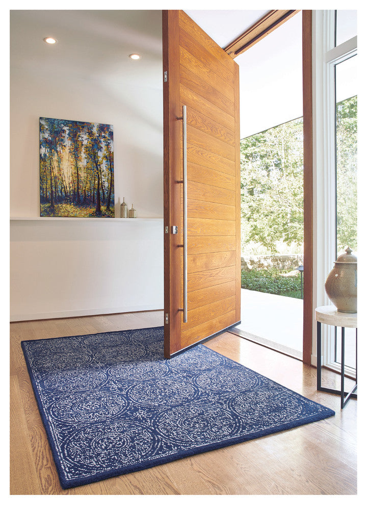 Allure Rectangle Hand Tufted Rug, Indigo, 5'x8'