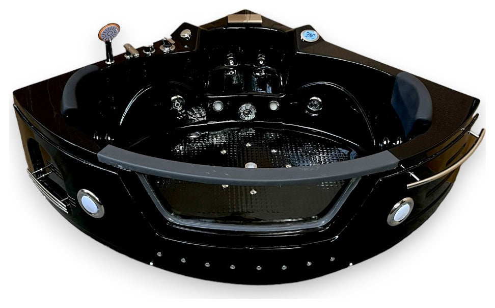 Hot Tub Black 59"x59" Double Pump Heater, Majestic
