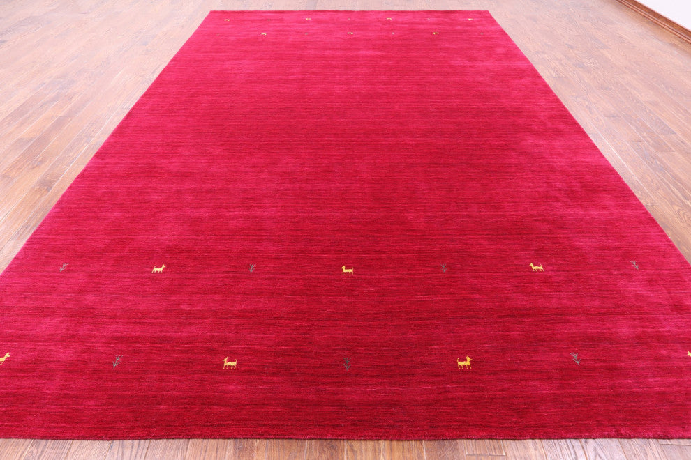 10' 0" X 14' 0" Persian Gabbeh Hand-Knotted Rug - Q15279