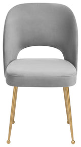 Swell Light Grey Velvet Chair - Grey