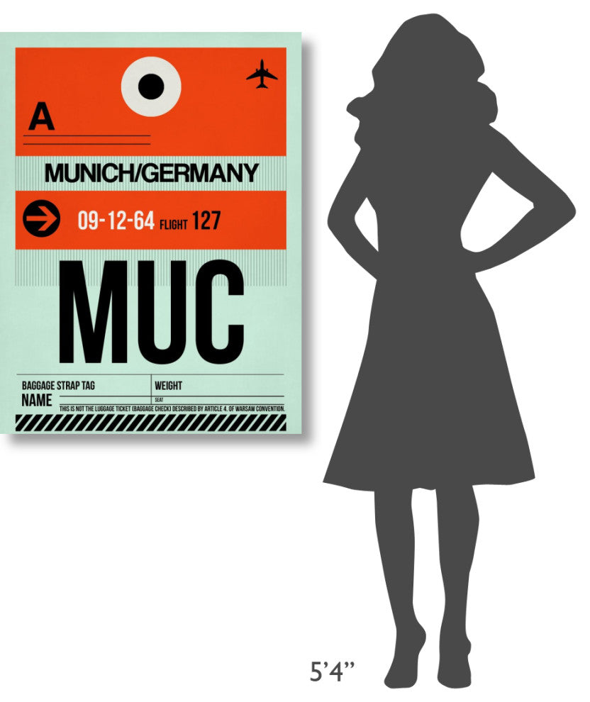 "MUC Munich Luggage Tag 2" Fine Art Print