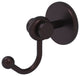Satellite Orbit Two Robe Hook With Twist Accents, Antique Bronze