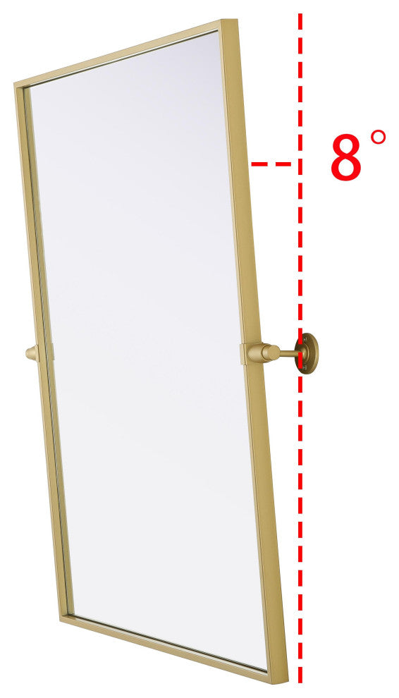 Home Living 24x32 Pivot Mirror, Brass