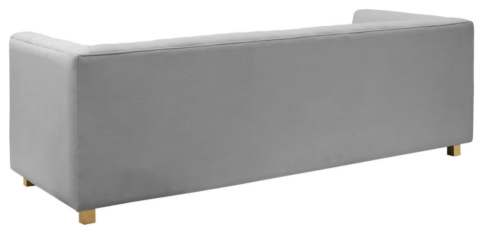 TOV Furniture Wafa Light Grey Velvet Sofa