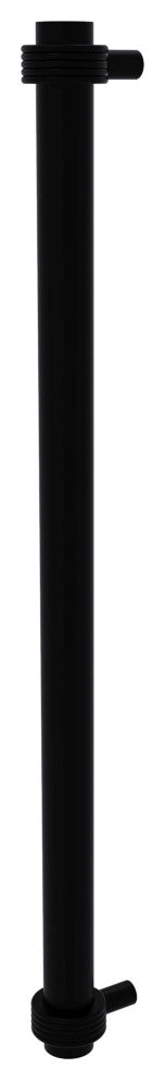 18" Refrigerator Pull With Groovy Accents, Matte Black