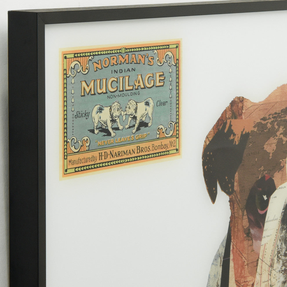 "Men's Best Bully"  Printed Wall Art Framed With Black Anodized Aluminum