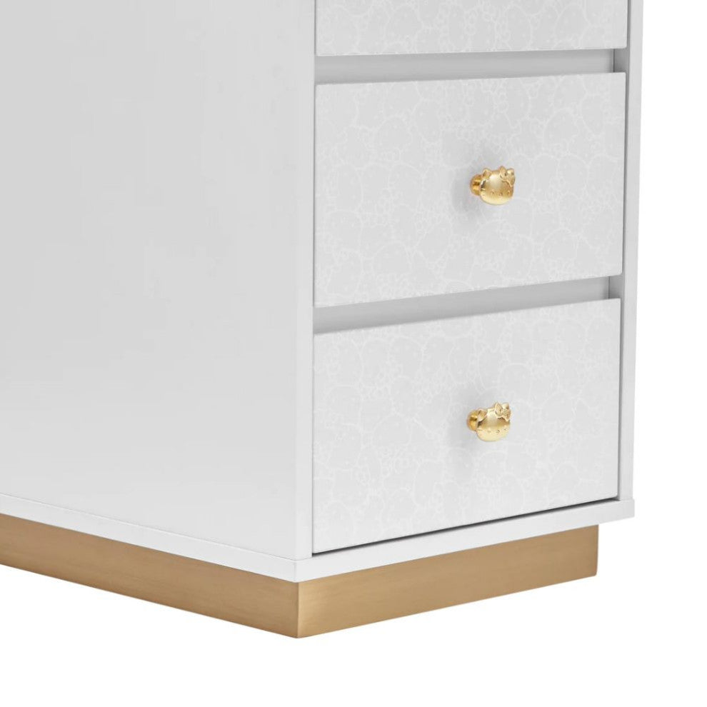 SlayStation 6 Drawer Makeup Vanity Storage, Gold