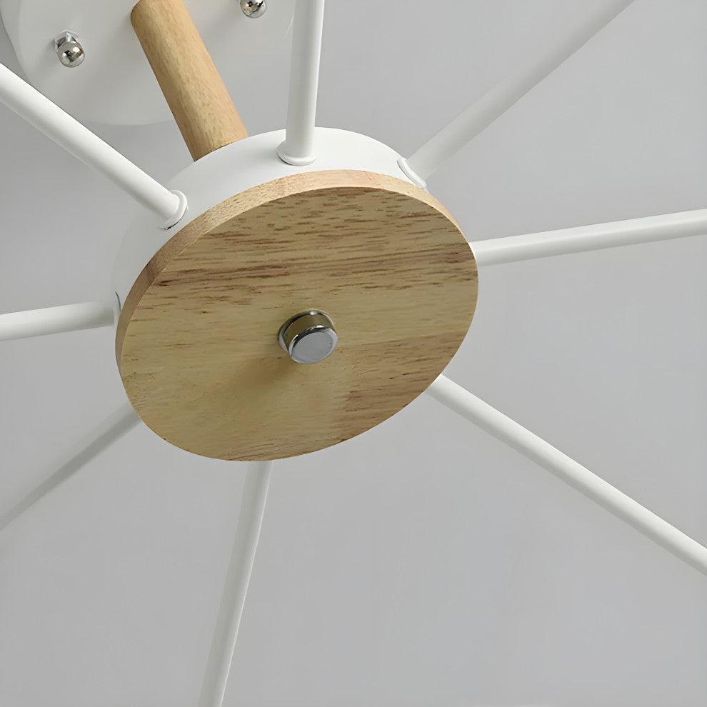 Lancy | Modern Creative Wooden Ceiling Chandelier for Living Room, Bedroom, White, 6 Lights