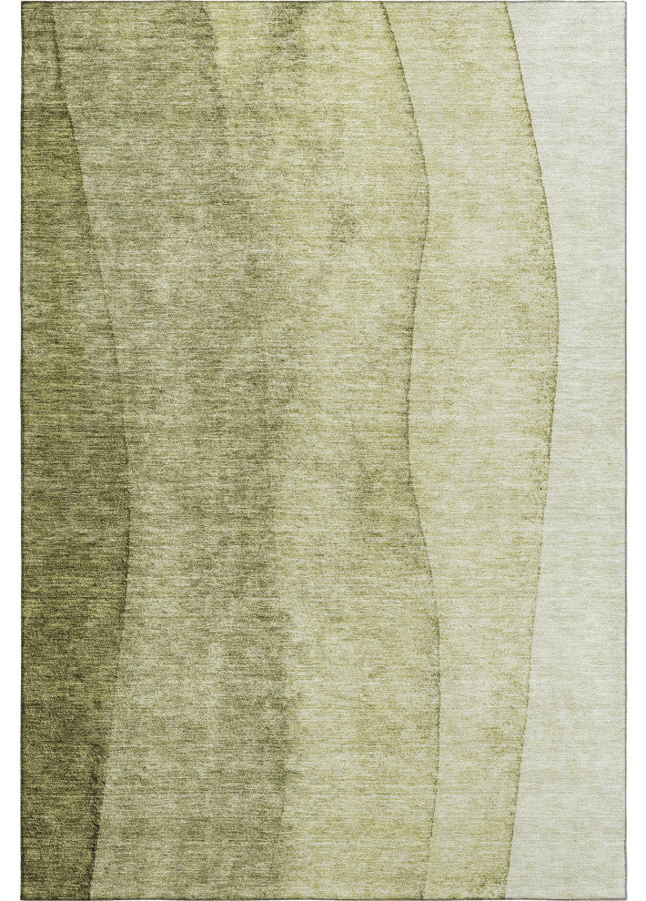 Premium Machine Washable Mayfield AMF690 Olive 10' x 14' Rug