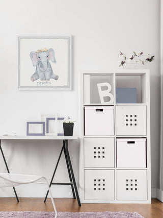 "The Elephant Squat" Framed Painting Print, 32x32