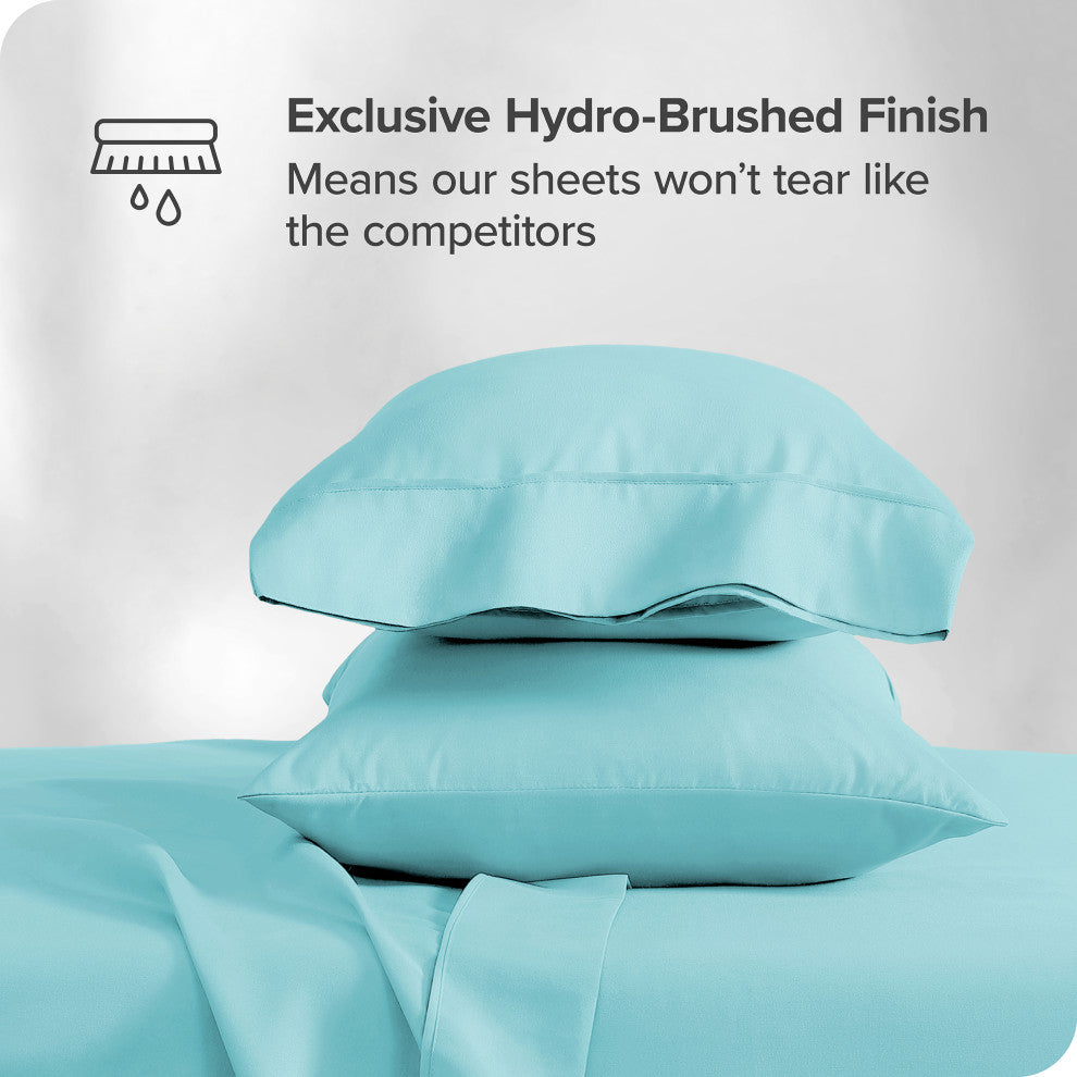 1800 Microfiber Sheet Set, Aqua, Full