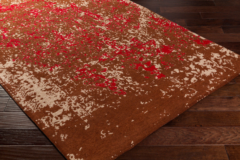 Surya Egypt EGT-3078 4'x6' Rug, Camel/Dark Red/Khaki