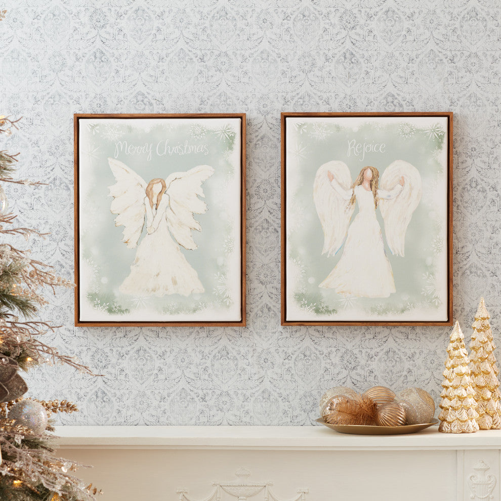 Winter Angel Canvas Wall Art, 2-Piece Set