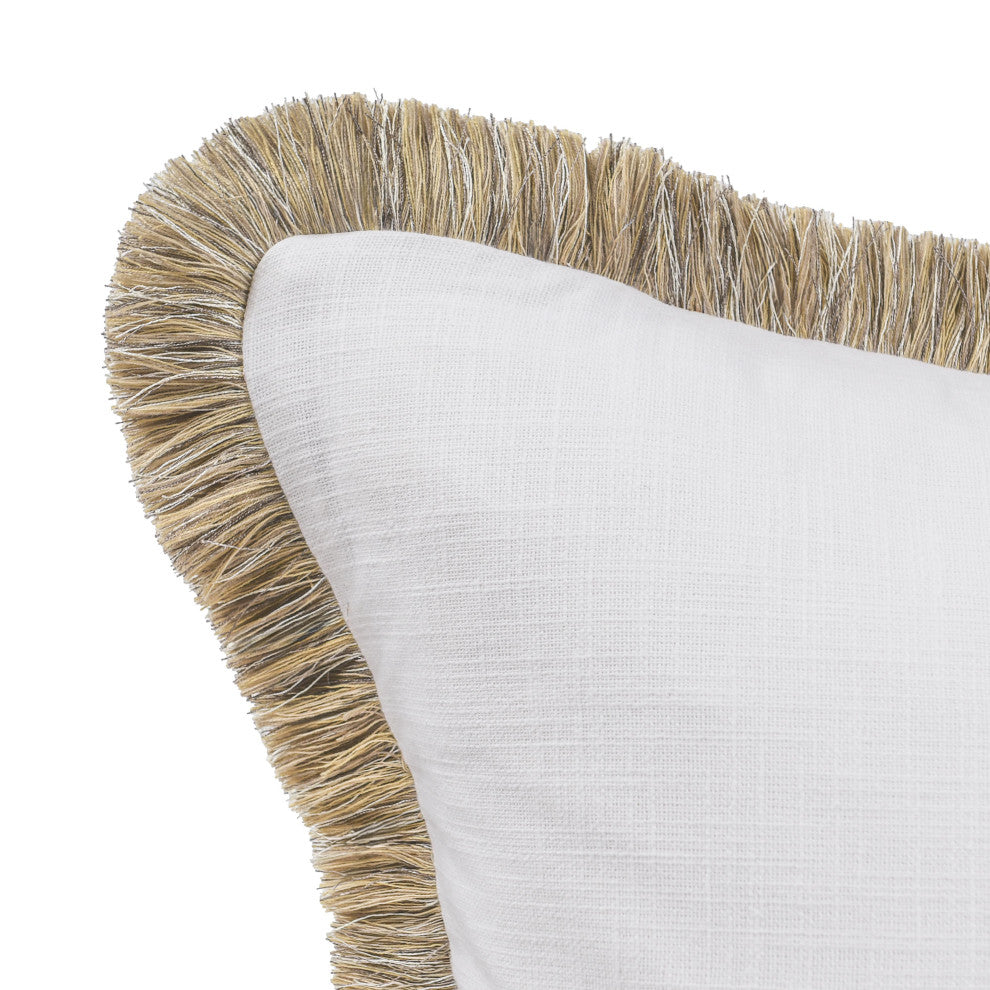 Cara Linen Blend Fabric Throw Pillow, 24x24