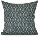Tufted, Geometric Print Outdoor Pillow, Green, 20" x 20"