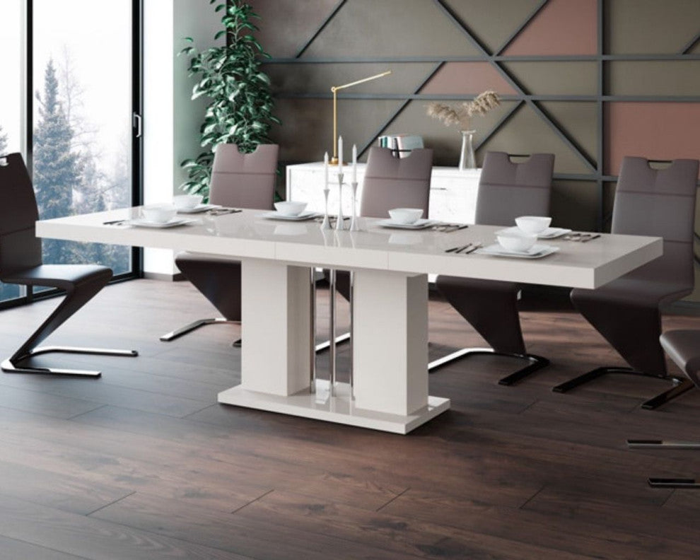 MILOSA Extendable Dining Table, Cappuccino