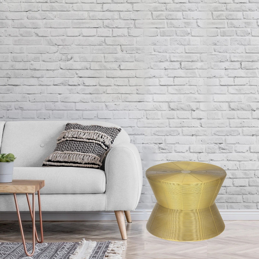 Wire golden Stool Side Table