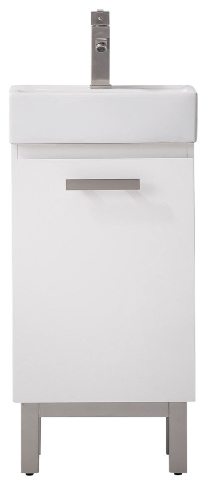 Stella Modern White 16.5" Single Sink Vanity