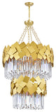 Panache 10 Light Down Chandelier With Medallion Gold Finish
