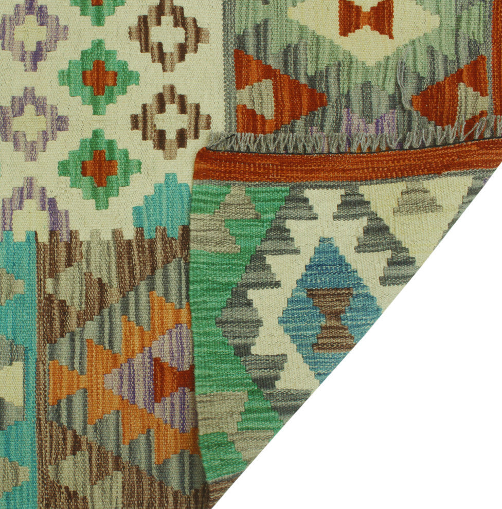 Sangat Kilim Annice Ivory/Rust Rug, 6'0x8'0