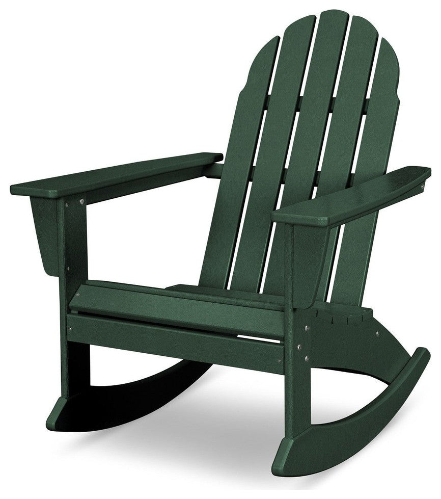 Vineyard Adirondack Rocking Chair, Green