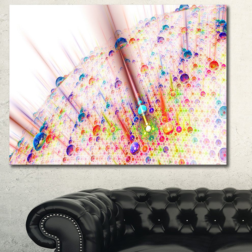 Red Blue Solar Bubbles Planet, Oversized Abstract Canvas Wall Art, 60x40